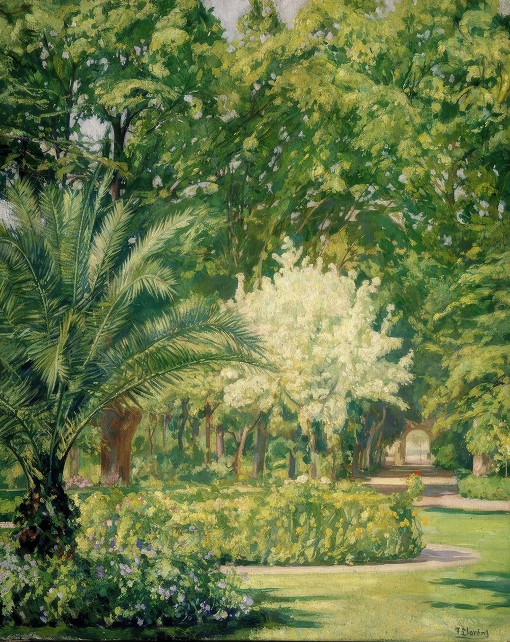 VERE CLARO-JARDIN BOTANICO – 1934–79X100 CM– af Francisco Llorens Diaz