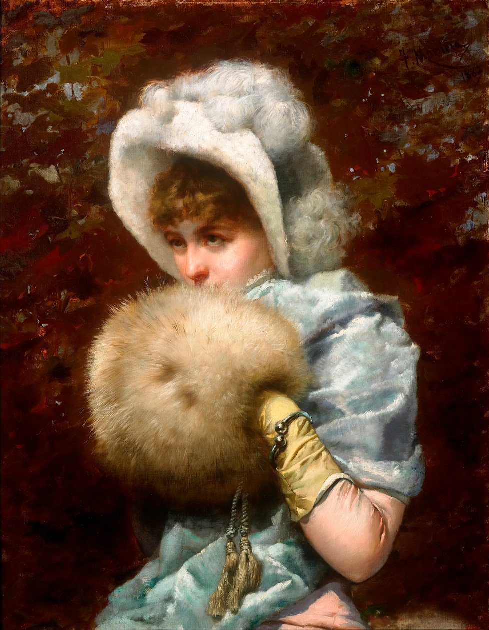 Winter (Hiver) - Maleri af Francesco Masriera y Manovens (1842-1902) - 1882 - Olie på lærred - 79x62 - Museu Nacional d