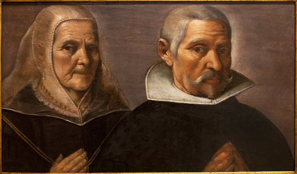 Portræt af et bedende alderspar. Maleri af Francisco Pacheco (1564-1644), ca. 1630. Museum of Fine Arts i Sevilla, Spanien. af Francisco Pacheco