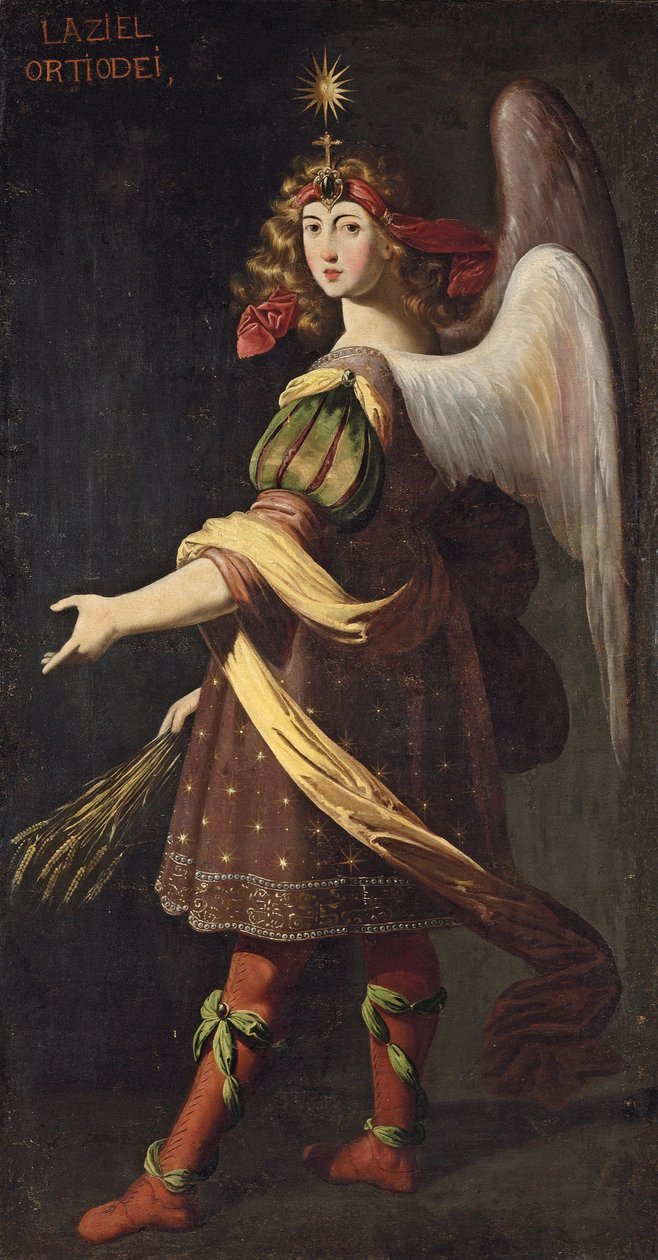 En allegori om eukaristien: En engel, der bærer korn af Francisco Polanco