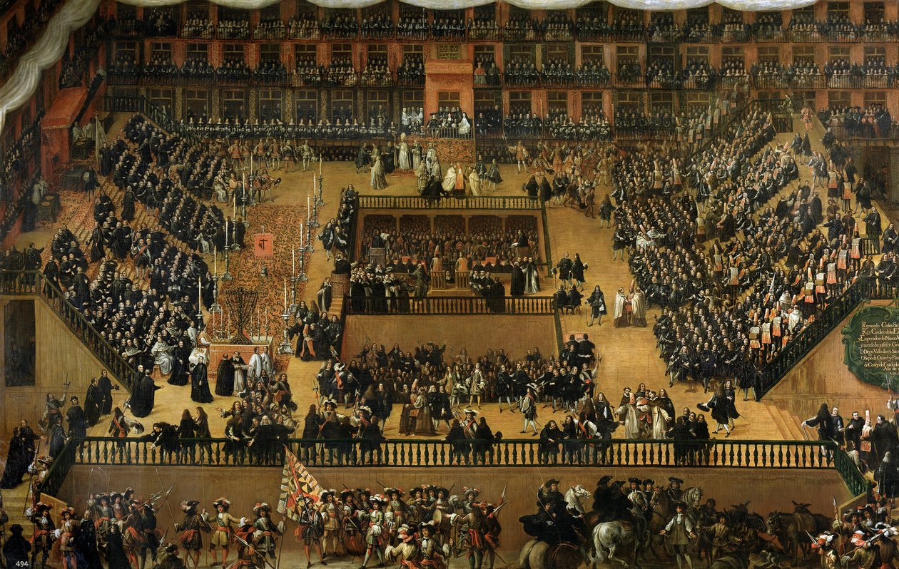 Auto-da-fé på Plaza Mayor af Francisco Rizi