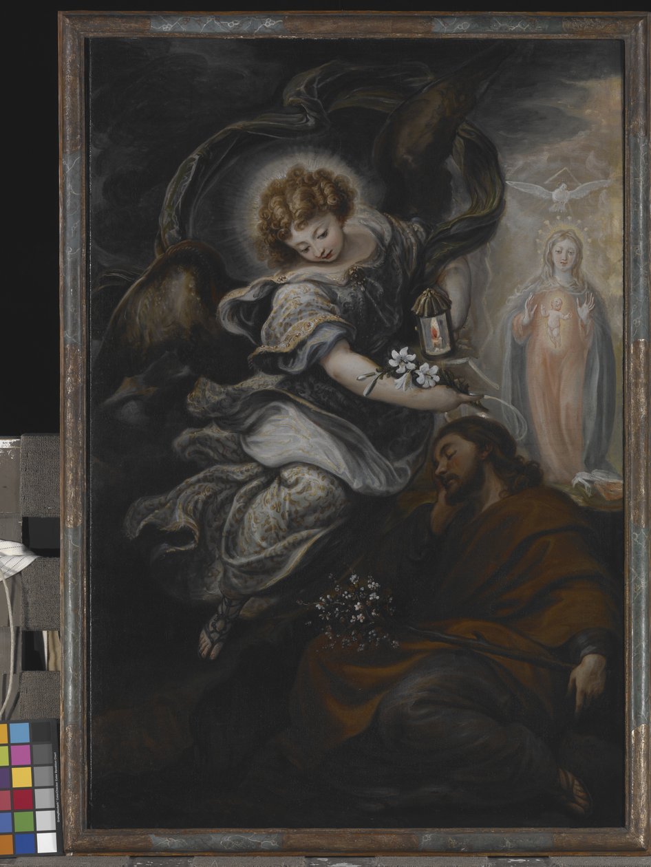 The Dream Of St. Joseph (olie på lærred) af Francisco Rizi