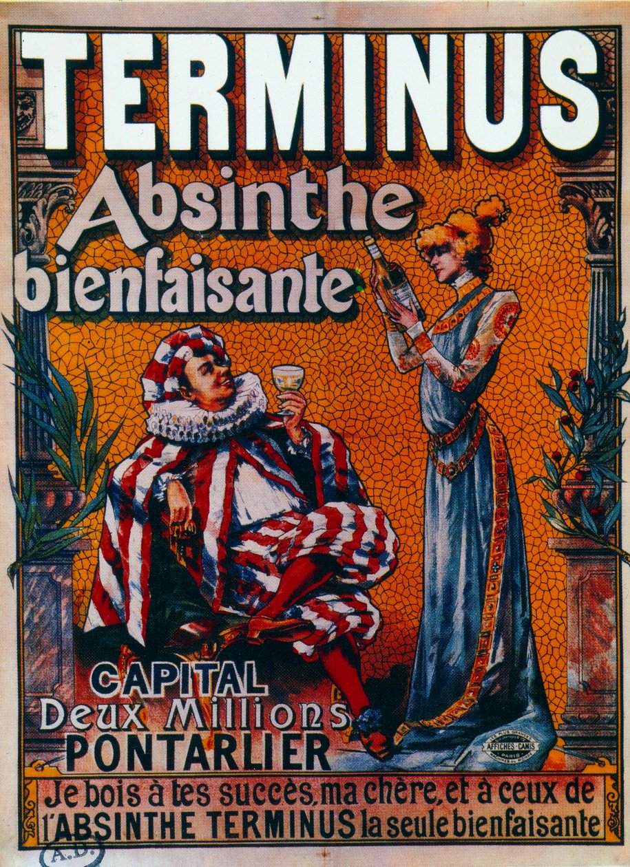 Annoncering for Terminus "gavnlig absint" af Pontarlier (plakat) af Francisco Tamagno