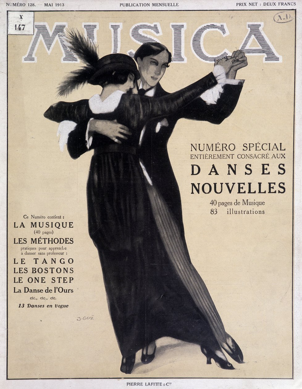 Numero special dances nouvelles (par danser tango) - Illustration af Francisco Javier Gose (1876-1915) I "" Musica""", maj 1913 af Francesc Xavier Gosé