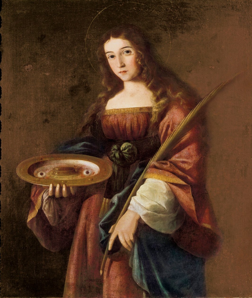 Sankt Lucy af Francisco de (circle of) Zurbaran