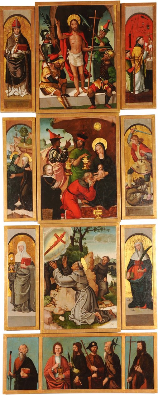 Altertavle af de hellige Anne og Ærkeenglen Michael Højre panel af Francisco de Comontes