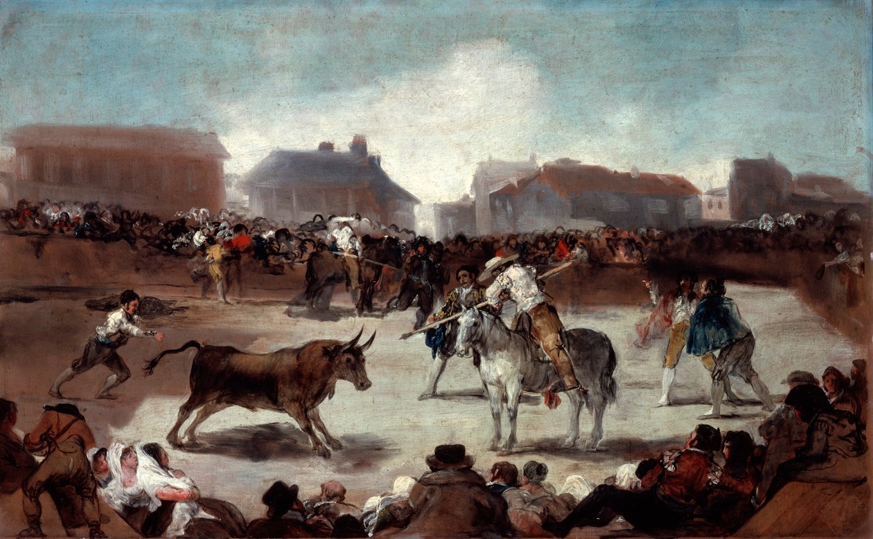 En landsby tyrefægtning, c1812-1814 af Francisco de Goya
