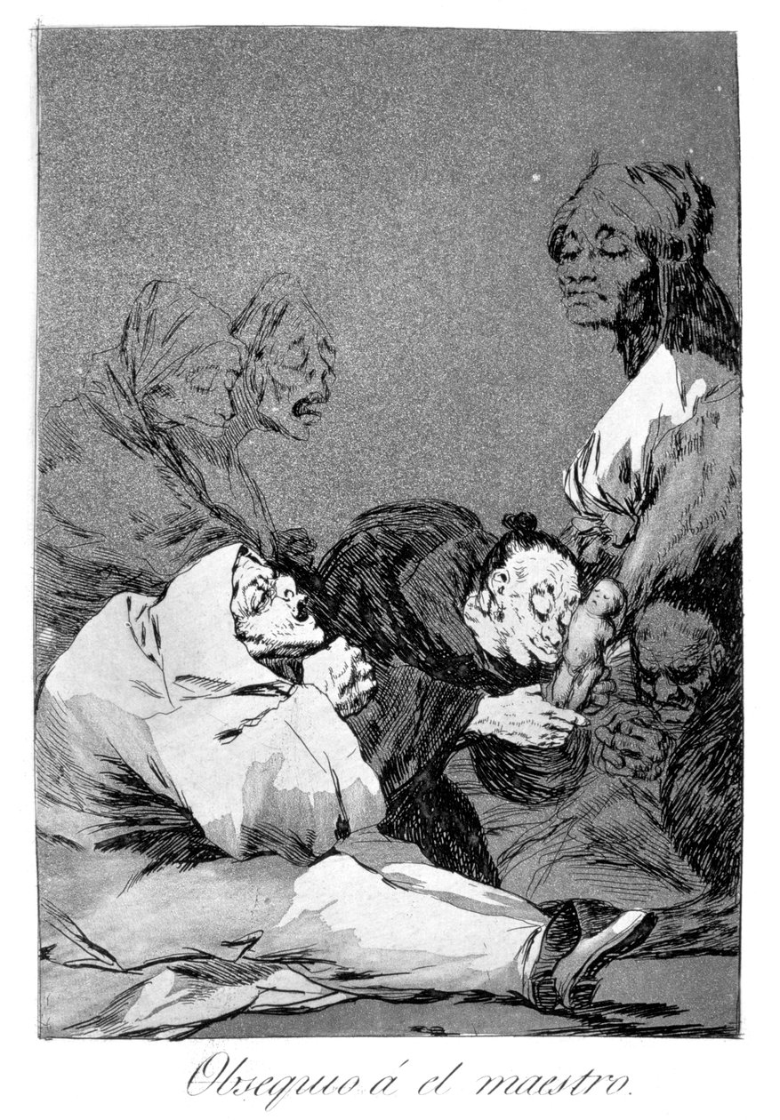 En gave til mesteren, 1799 af Francisco de Goya