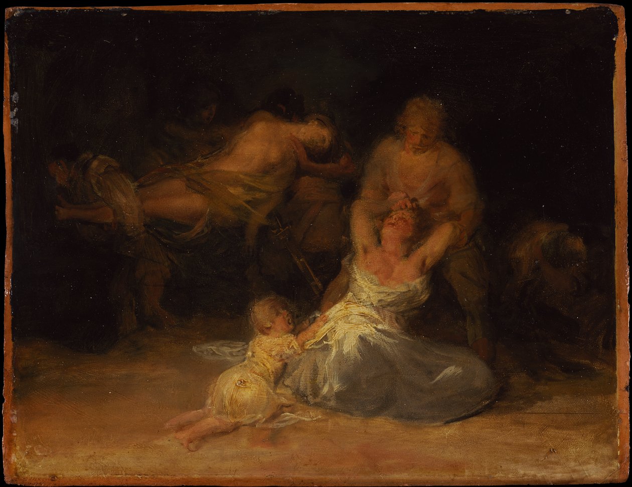 Voldshandling mod to kvinder af Francisco de Goya