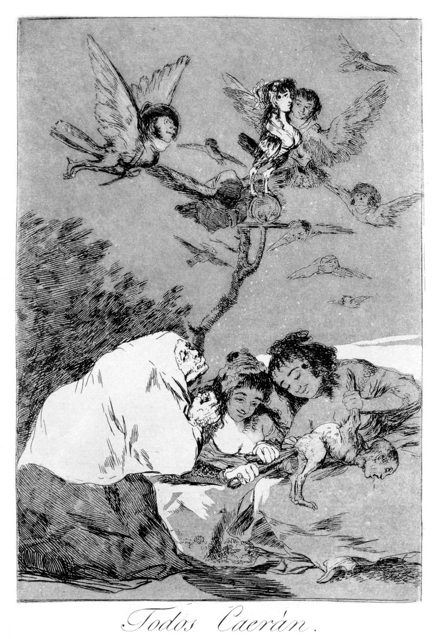 Alle vil falde, 1799 af Francisco de Goya