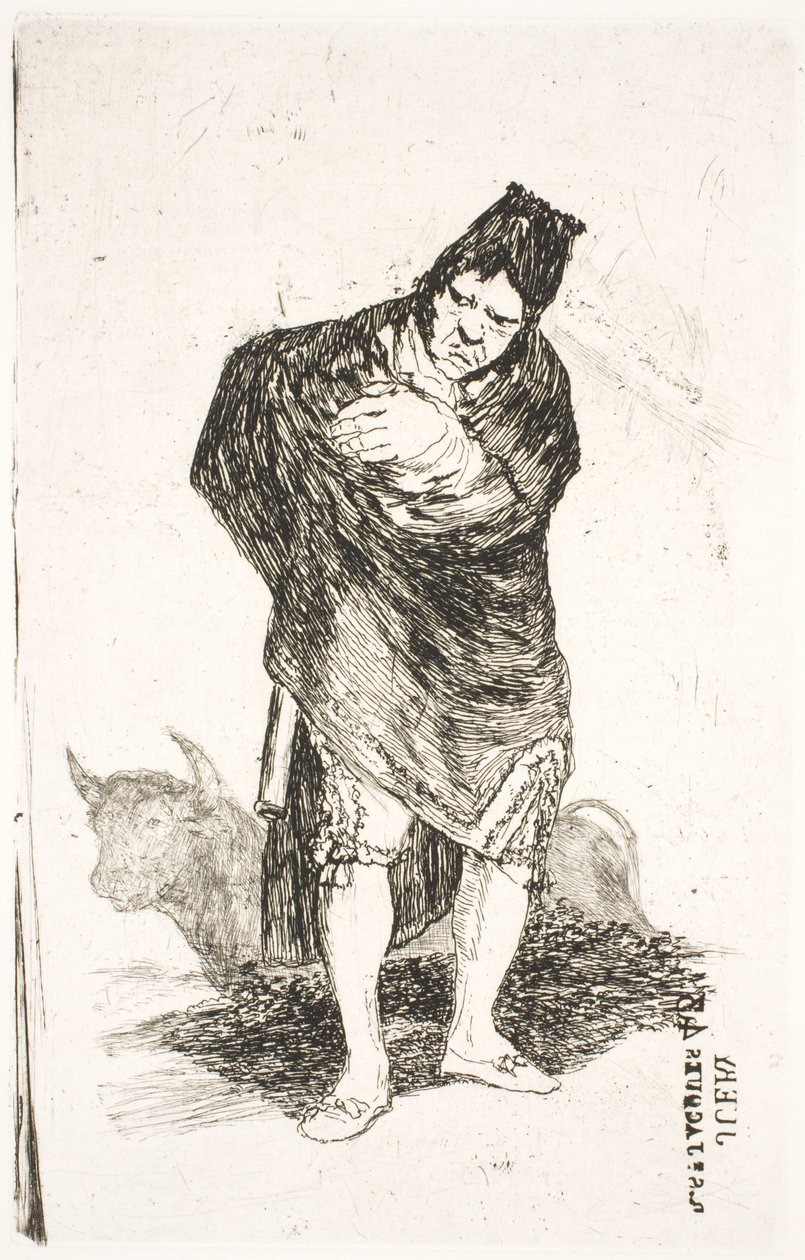 Andalusisk smugler, med tyr af Francisco de Goya