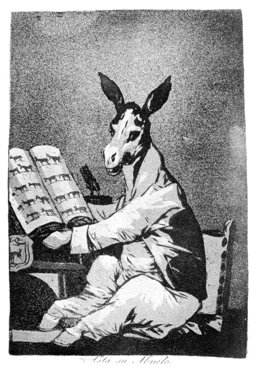 Så langt tilbage som hans bedstefar, 1799 af Francisco de Goya