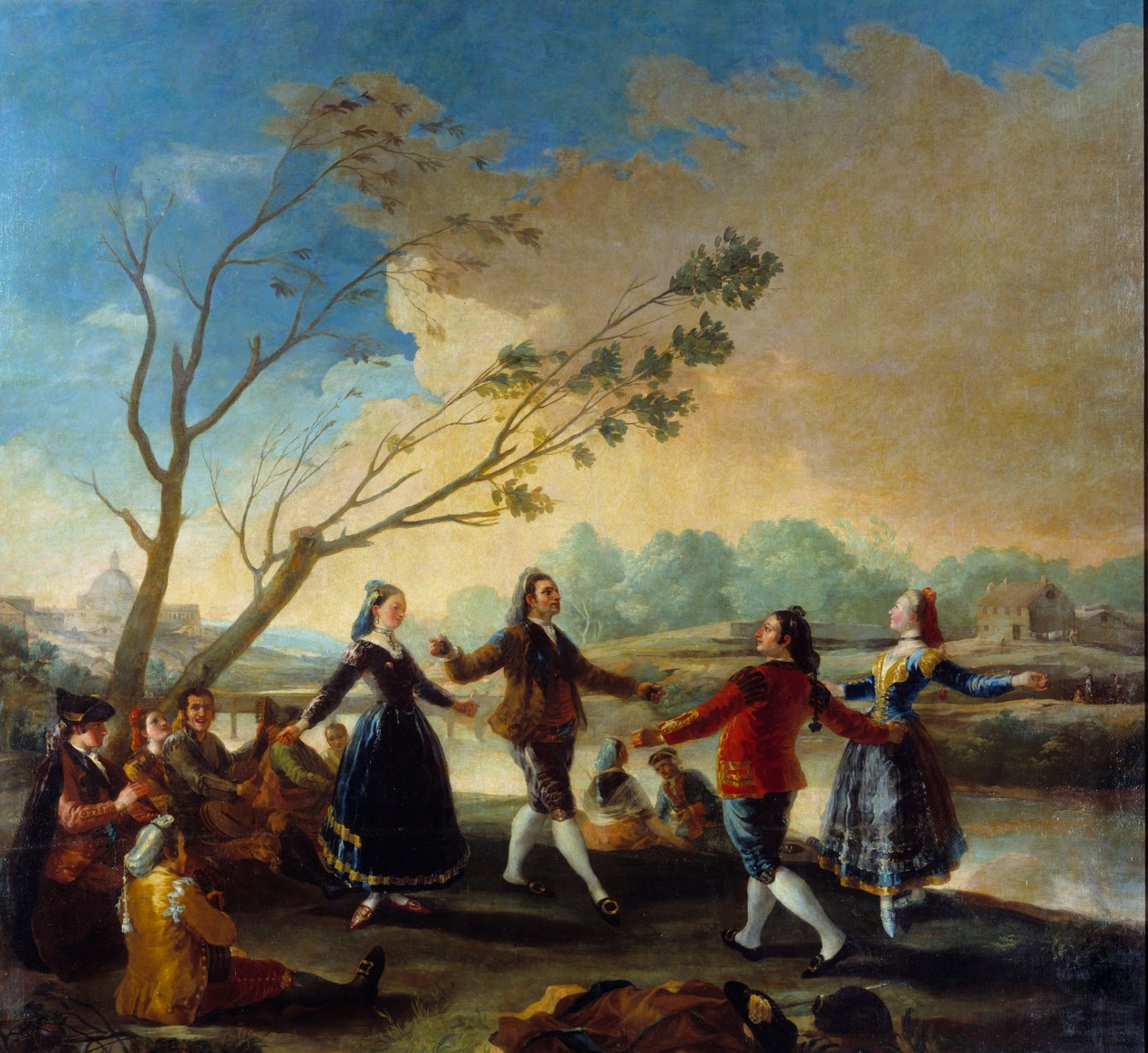 Bold på kanten af Manzanares. Maleri af Francisco De Goya (1746-1828) af Francisco de Goya