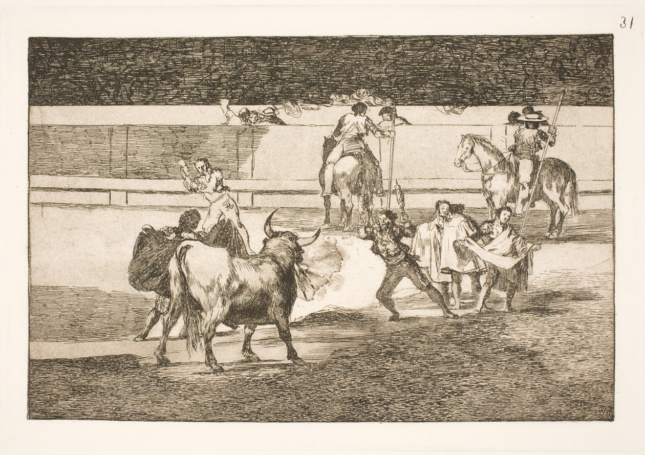 Banderillas med lynkinesere af Francisco de Goya