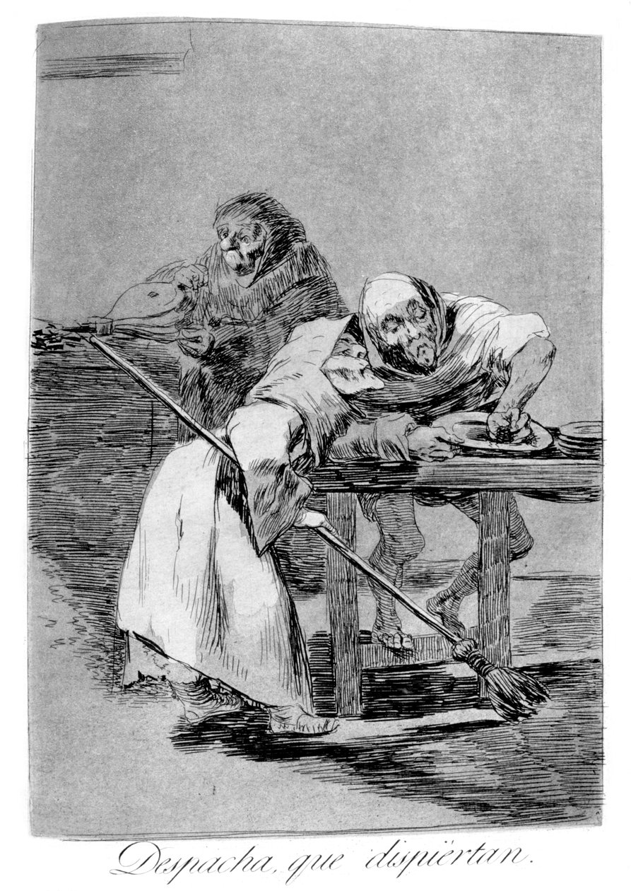 Vær hurtig, de vågner op, 1799 af Francisco de Goya