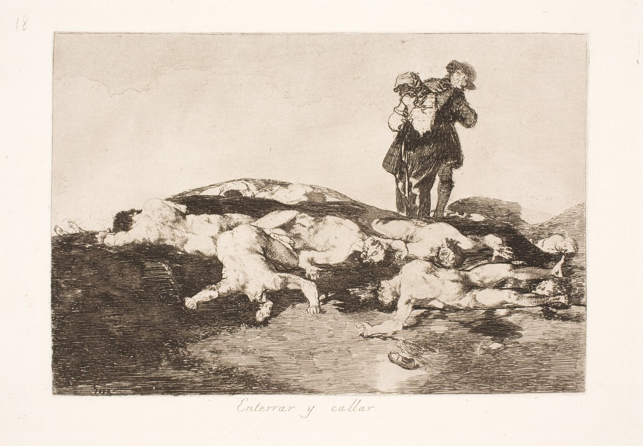 Begrave sine døde og tie (18) af Francisco de Goya