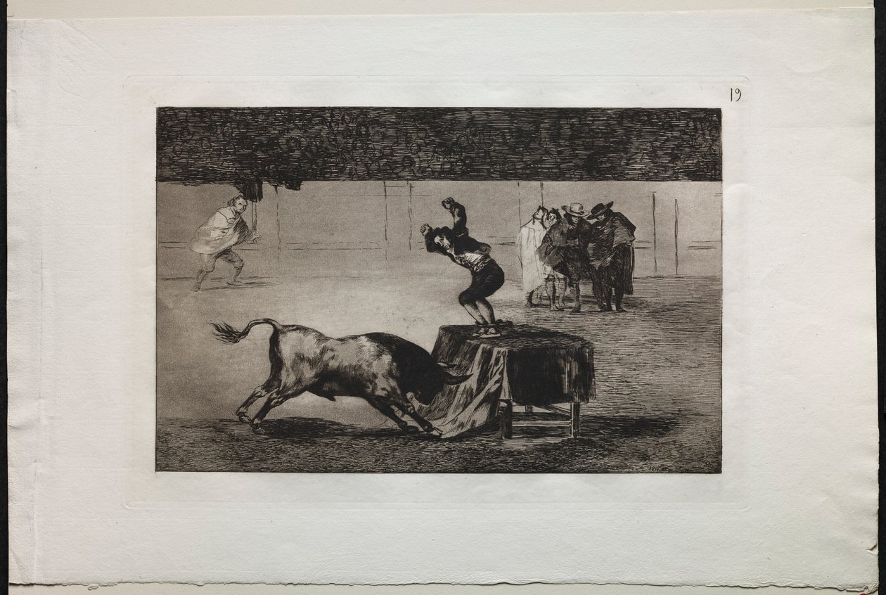 Tyrefights: Another Madness of his in the Same Ring, 1876. af Francisco de Goya