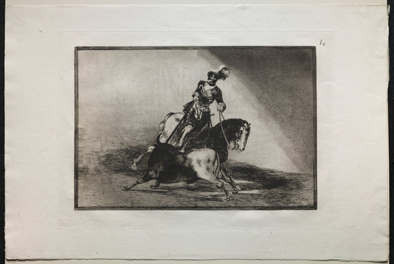 Tyrefægtning: Karl V spidder en tyr af Francisco de Goya