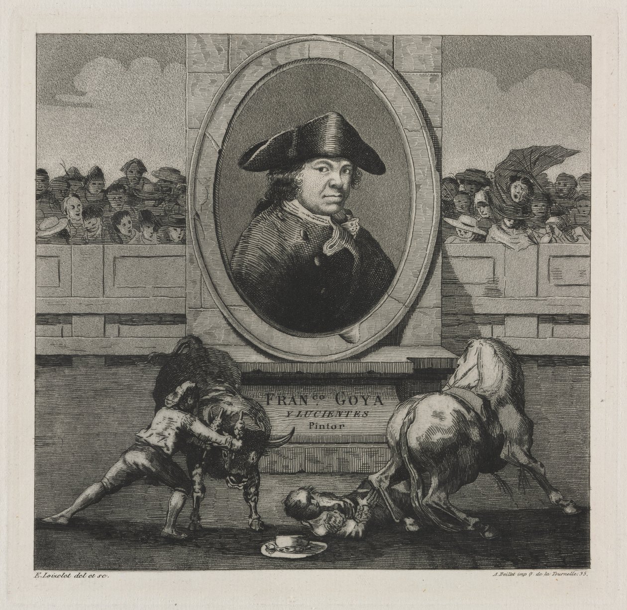 Tyrefægtning: Frontispice af Francisco de Goya