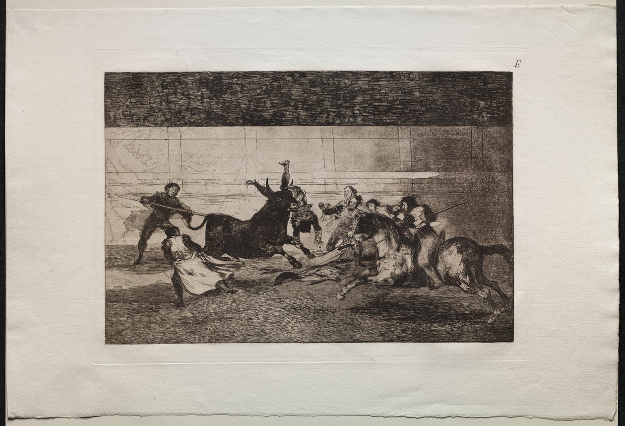 Tyrefights: The Death of Pepe Illo 2. komposition, 1876. af Francisco de Goya