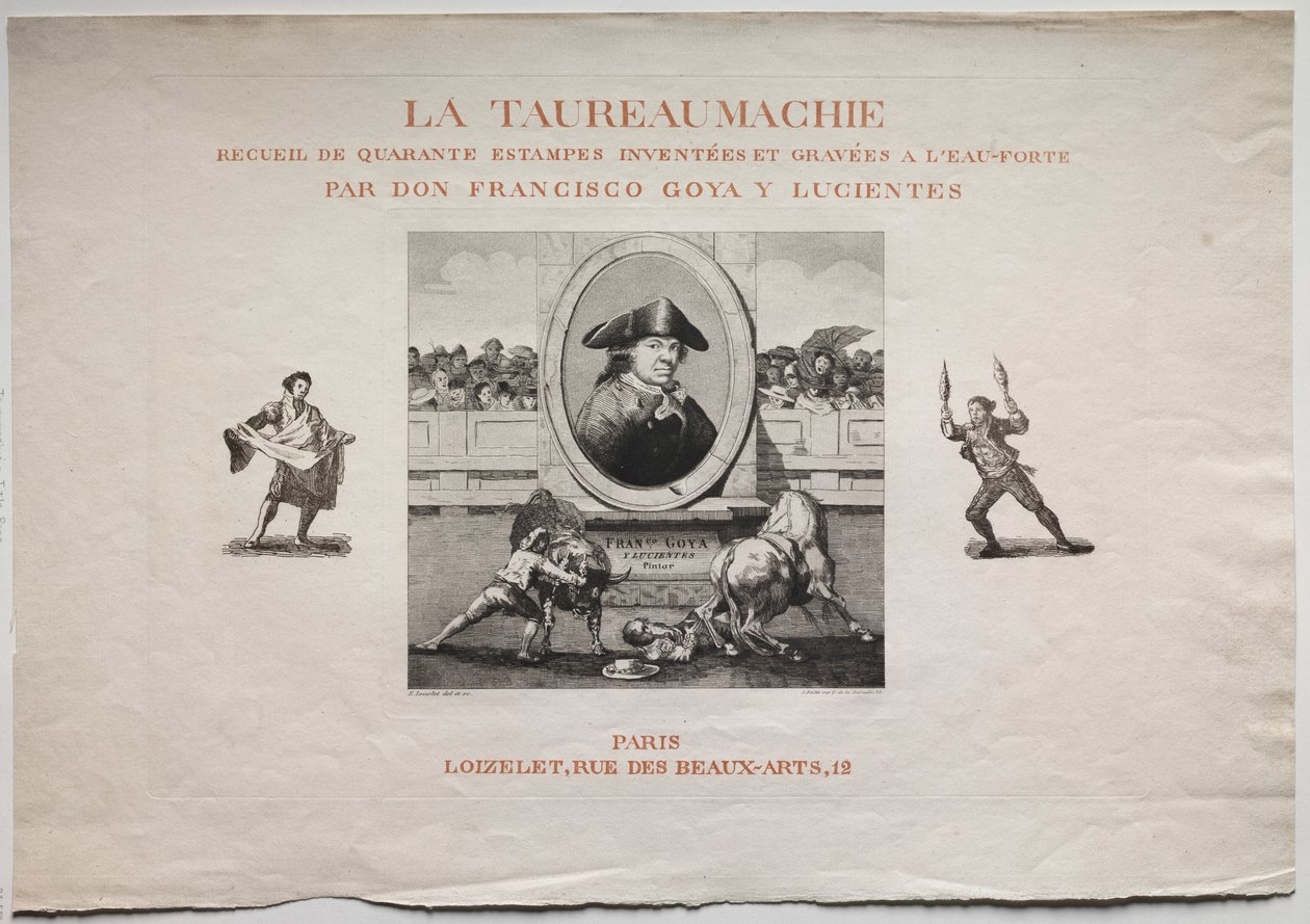 Tyrefægtning: Titelside af Francisco de Goya