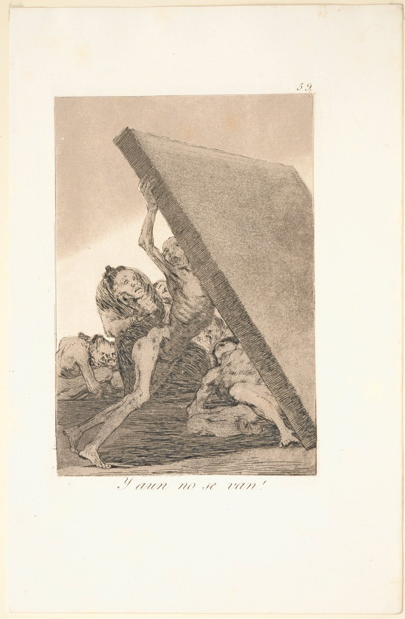 Caprichos: Og stadig går de ikke!. af Francisco de Goya