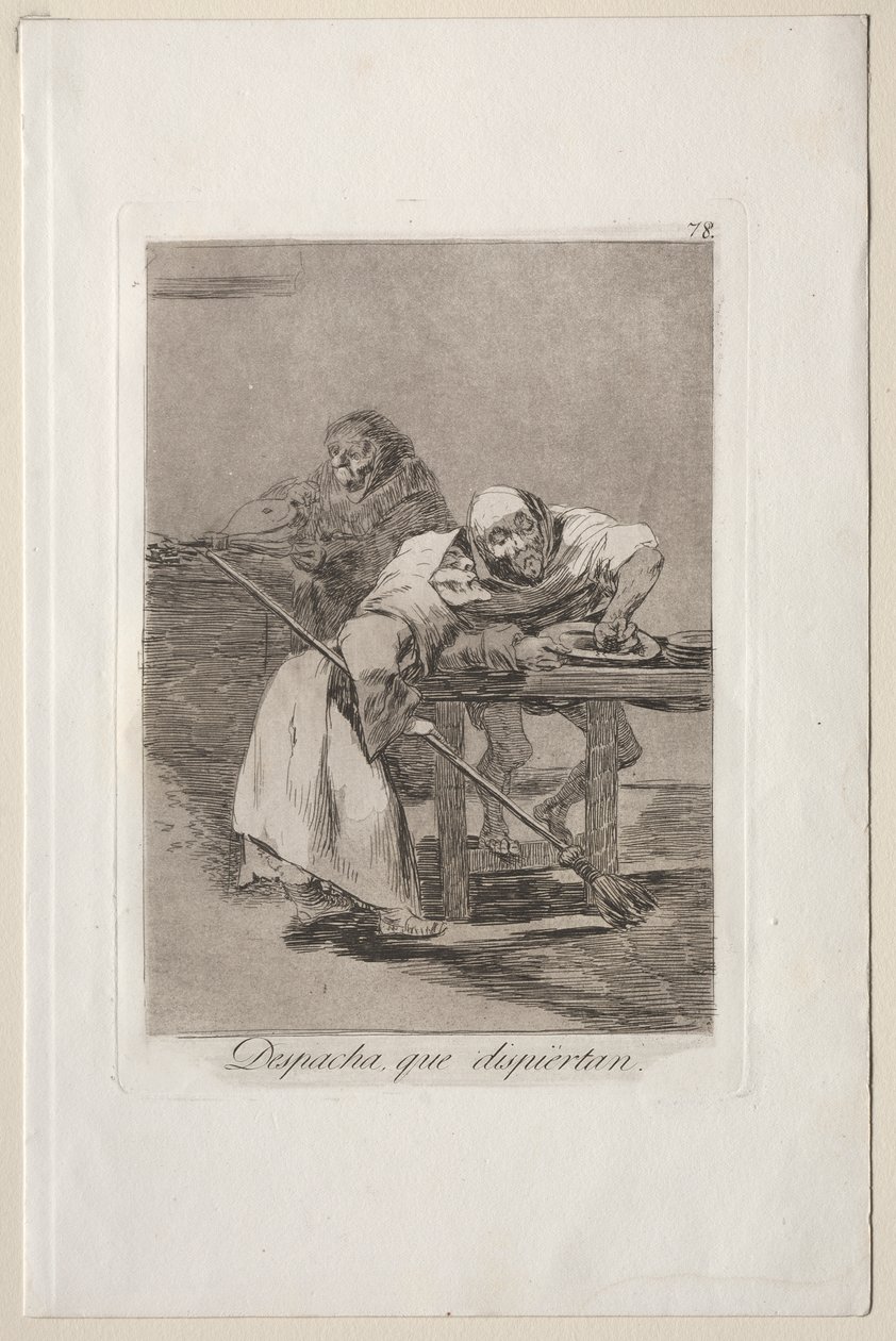 Caprichos: Vær hurtig, de vågner op af Francisco de Goya