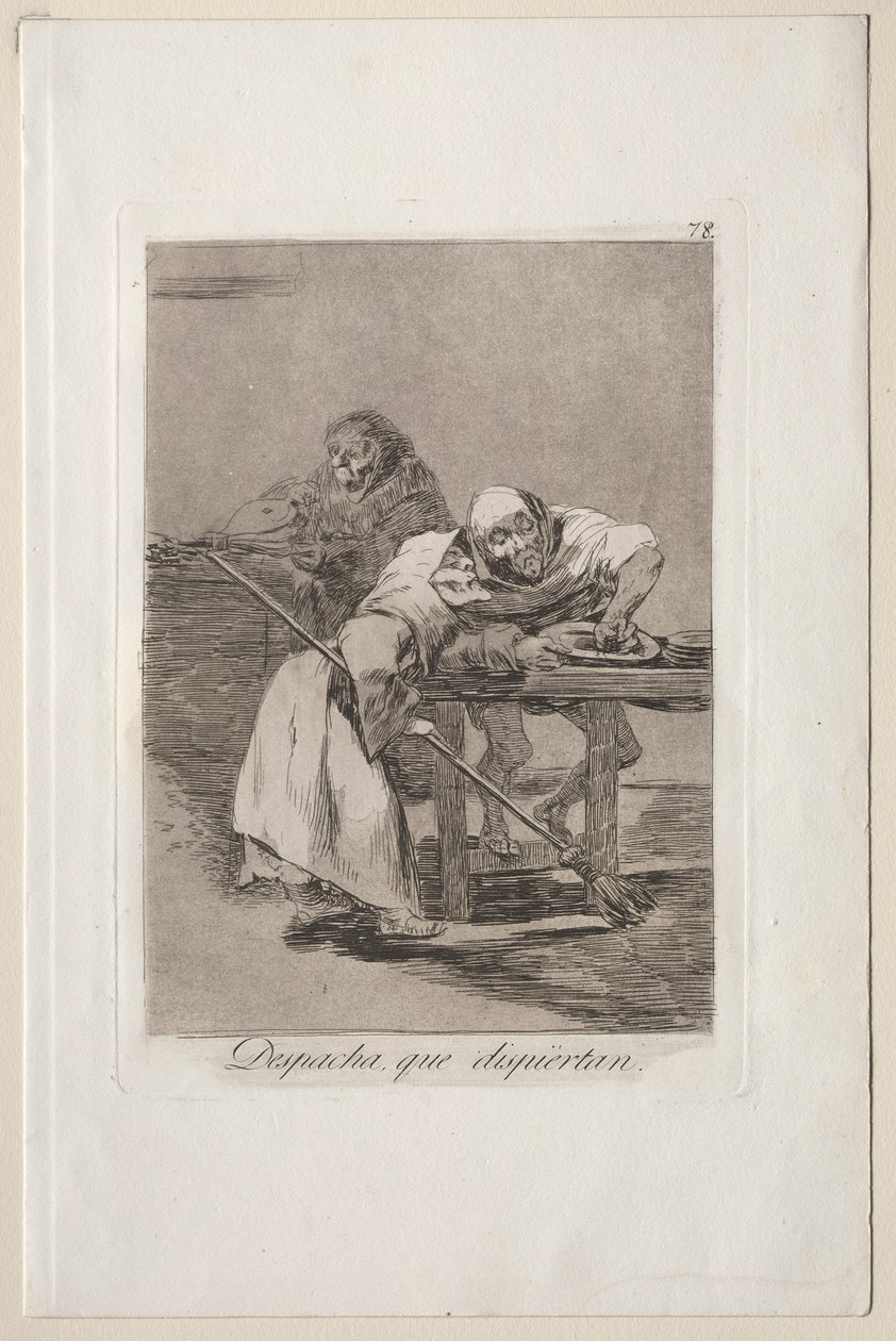 Caprichos: Vær hurtig, de vågner op. af Francisco de Goya