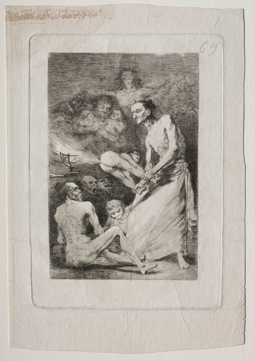 Caprichos: Blow, ca. 1799. af Francisco de Goya