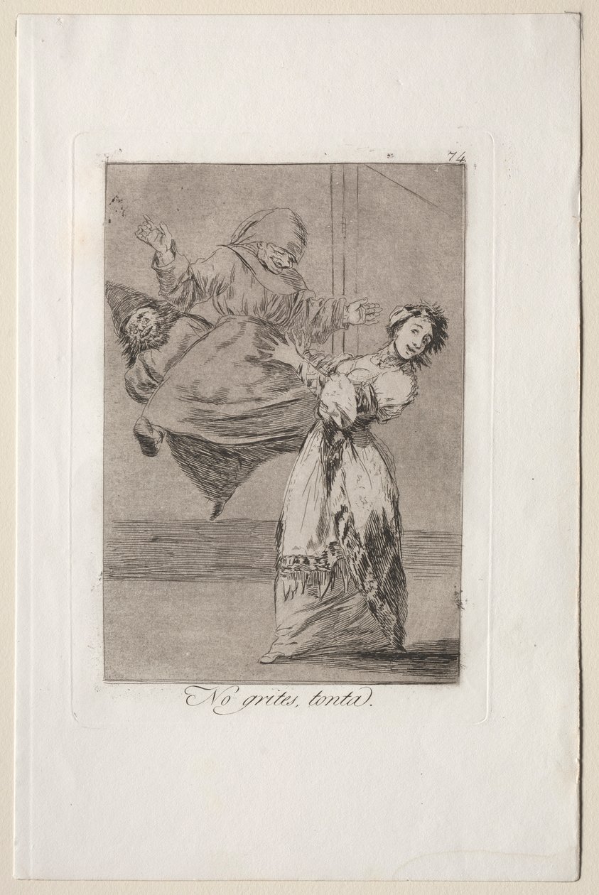 Caprichos: Dont Scream Stupid. af Francisco de Goya