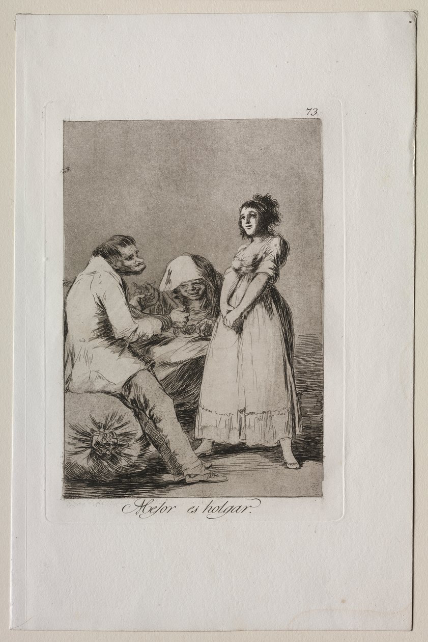 Caprichos: Det er bedre at være doven af Francisco de Goya
