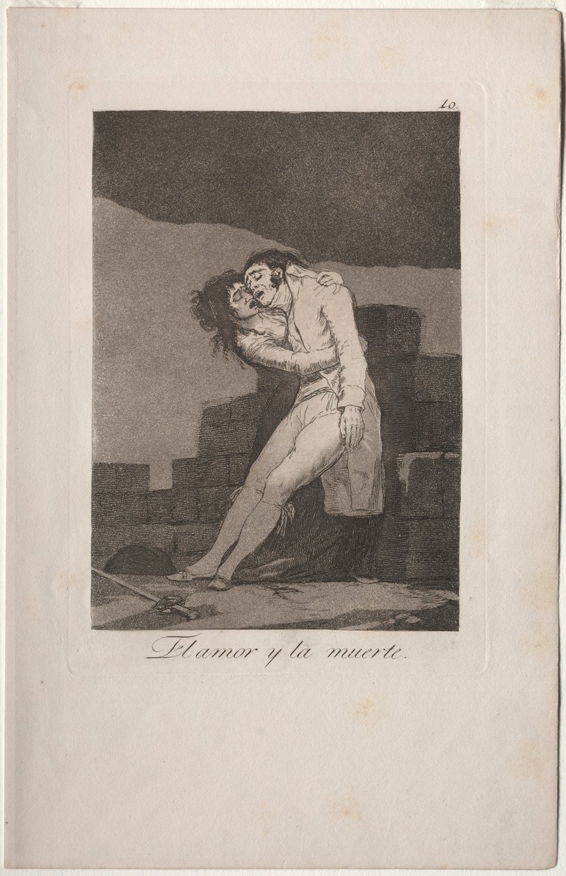 Caprichos: Kærlighed og død. af Francisco de Goya