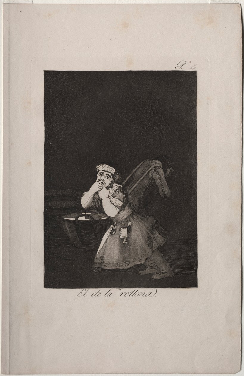 Caprichos: Barnepiges dreng. af Francisco de Goya