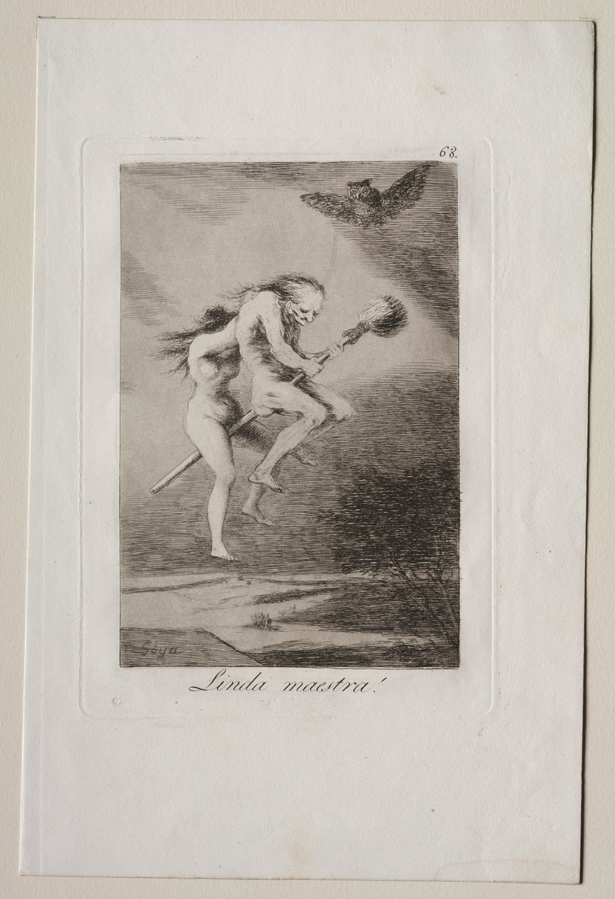 Caprichos: Smukke lærer! af Francisco de Goya