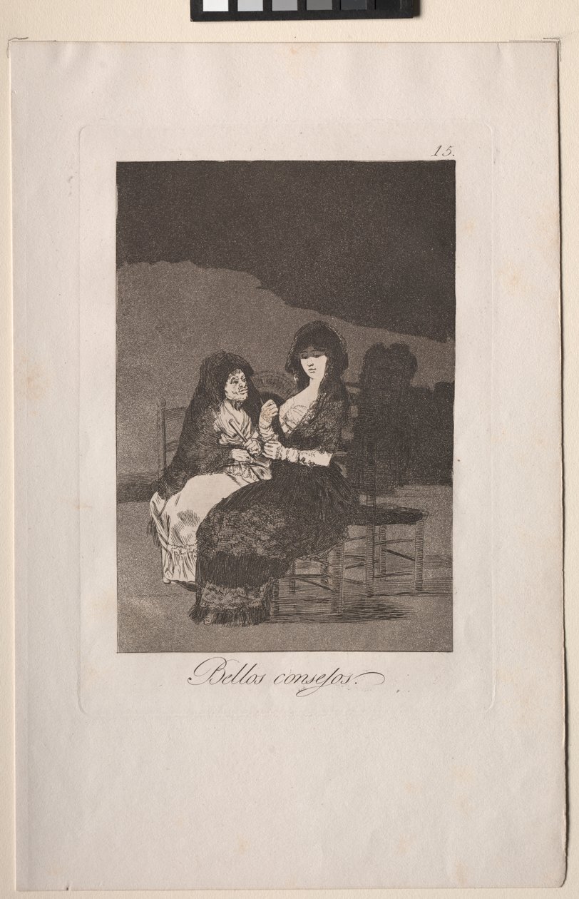 Caprichos: Pretty Teachings. af Francisco de Goya