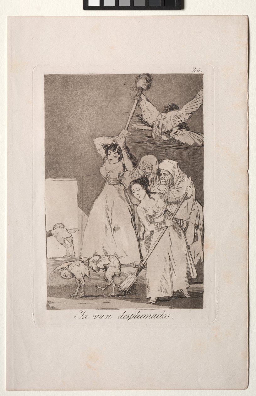 Caprichos: There They Go Plucked (dvs. fleeced) af Francisco de Goya