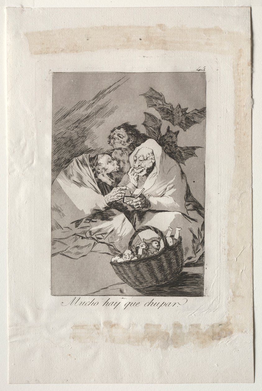 Caprichos: Der er masser at suge, 1799. af Francisco de Goya