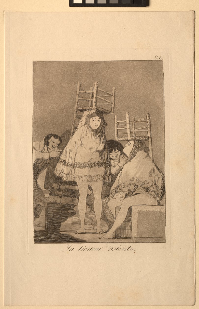 Caprichos: De har allerede fået en plads o.n. bund. af Francisco de Goya