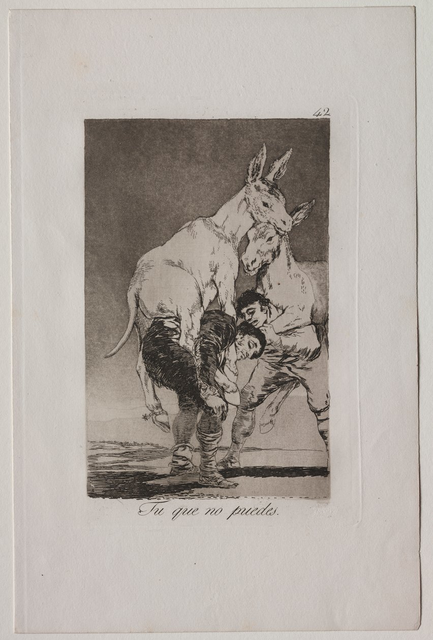 Caprichos: Du der ikke kan af Francisco de Goya