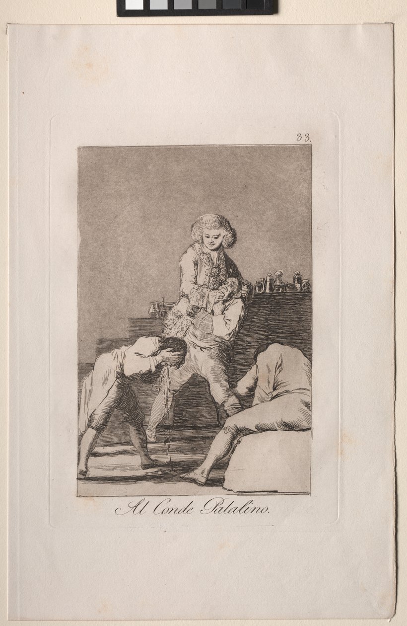 Caprichos: Til Palatinergreven eller Ganegreven af Francisco de Goya