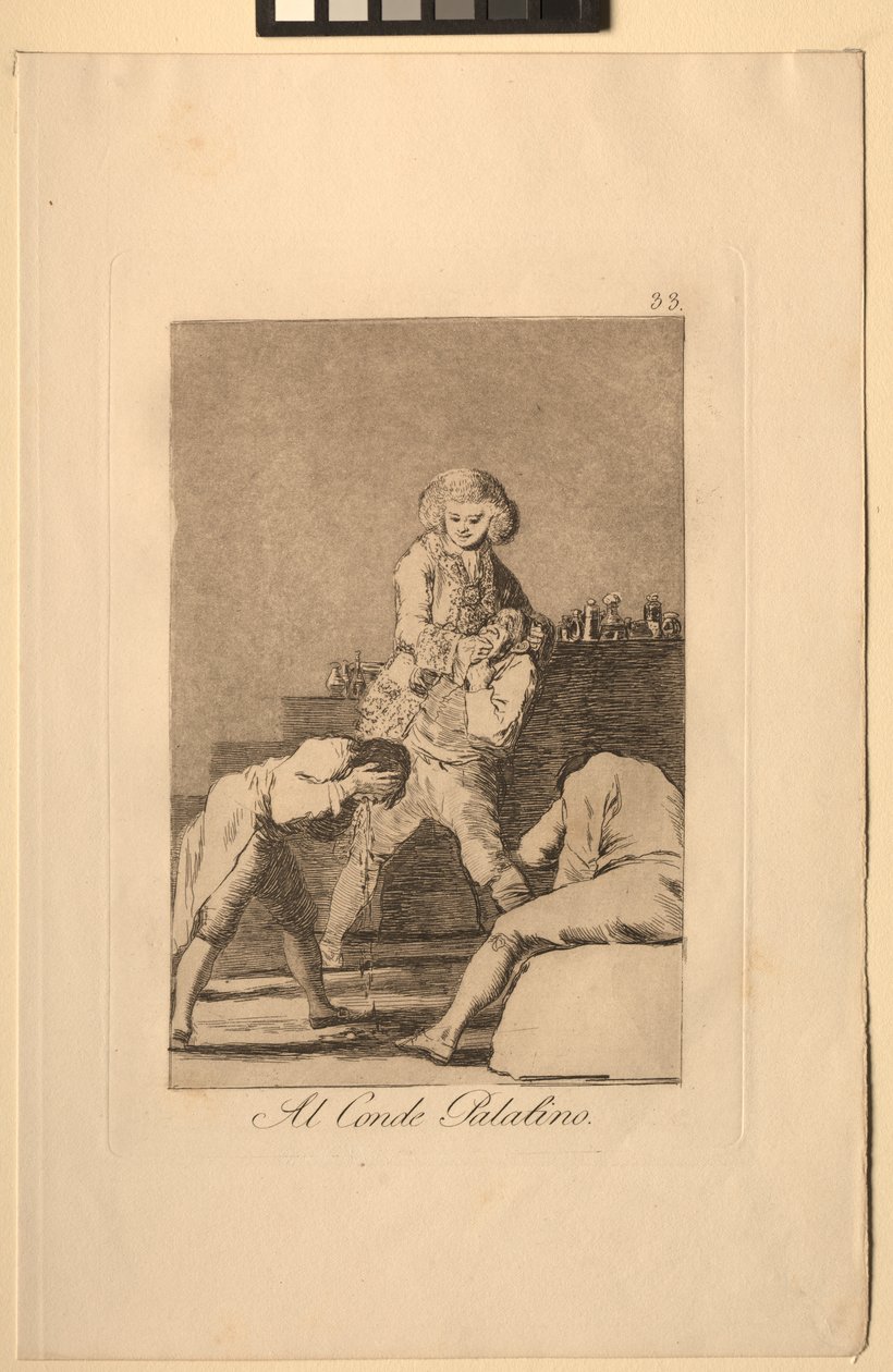 Caprichos: Til Palatinergreven eller Ganegreven. af Francisco de Goya