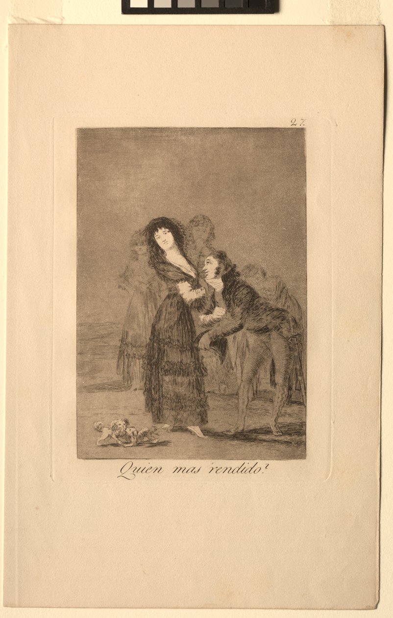 Caprichos: Hvem af dem er den mest overvundne. af Francisco de Goya