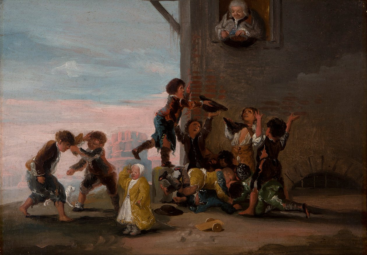 Børn kæmper for kastanjer Børn kæmper for kastanjer, 1786. af Francisco de Goya