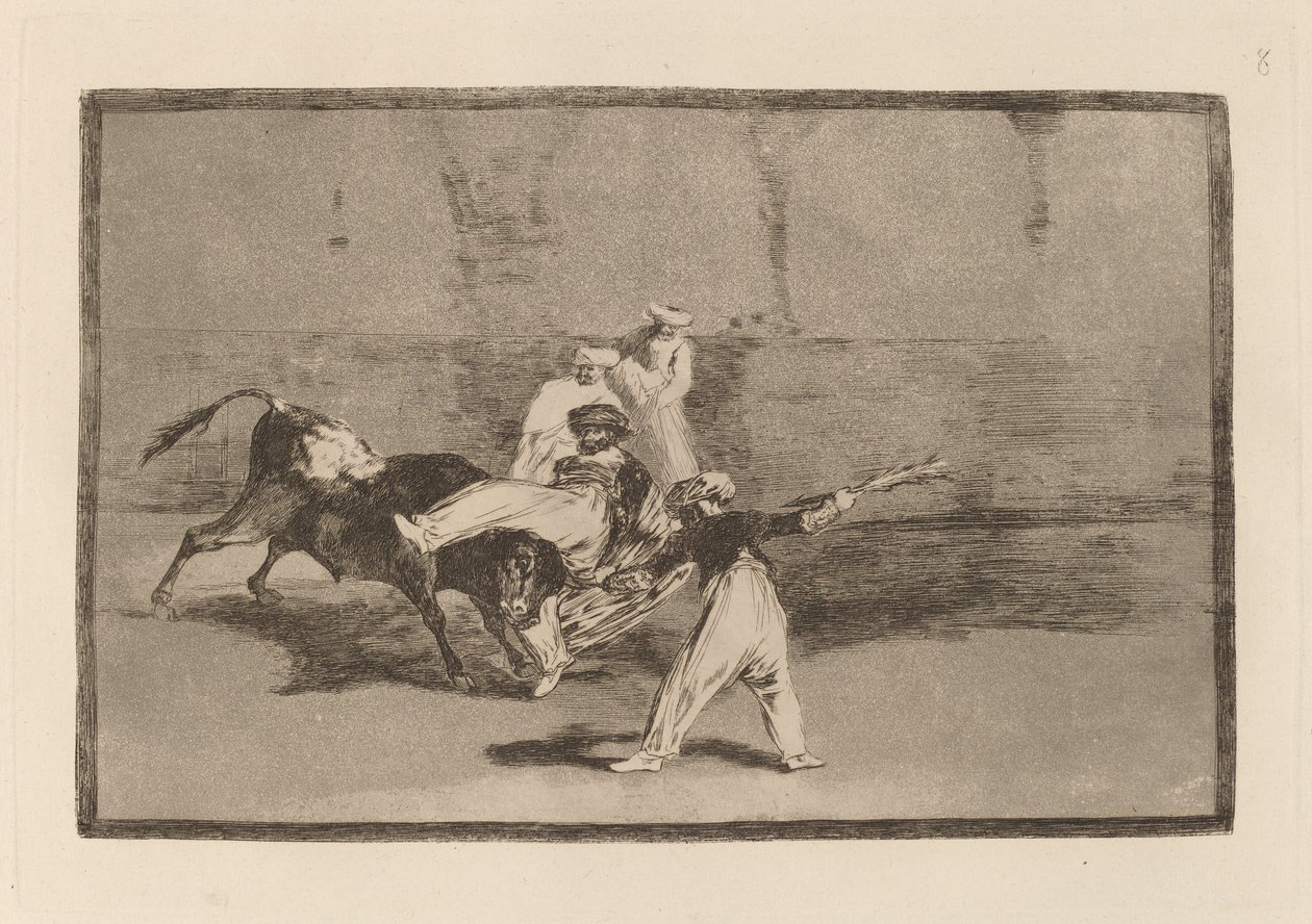 Fucking a Moor mens du er på pladsen (A Moor Cathed by the Bull in the Ring) af Francisco de Goya