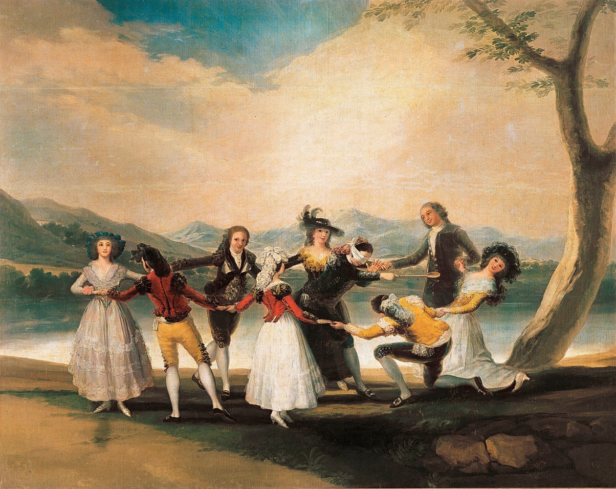 "Colin maillard" (Cucharon) 1788-1789 (olie på lærred) af Francisco de Goya