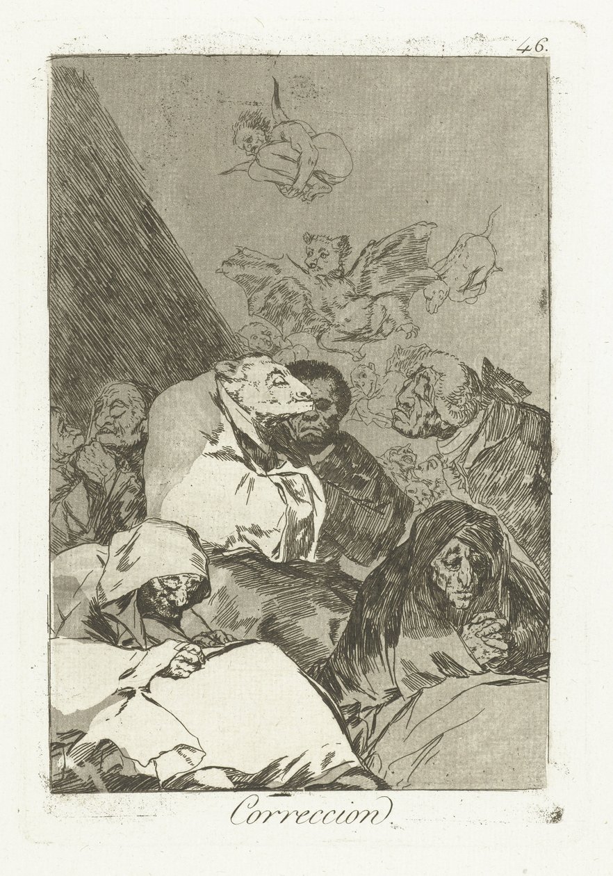 korrekt Rettelse (titel på objekt) Los Caprichos (serietitel) af Francisco de Goya