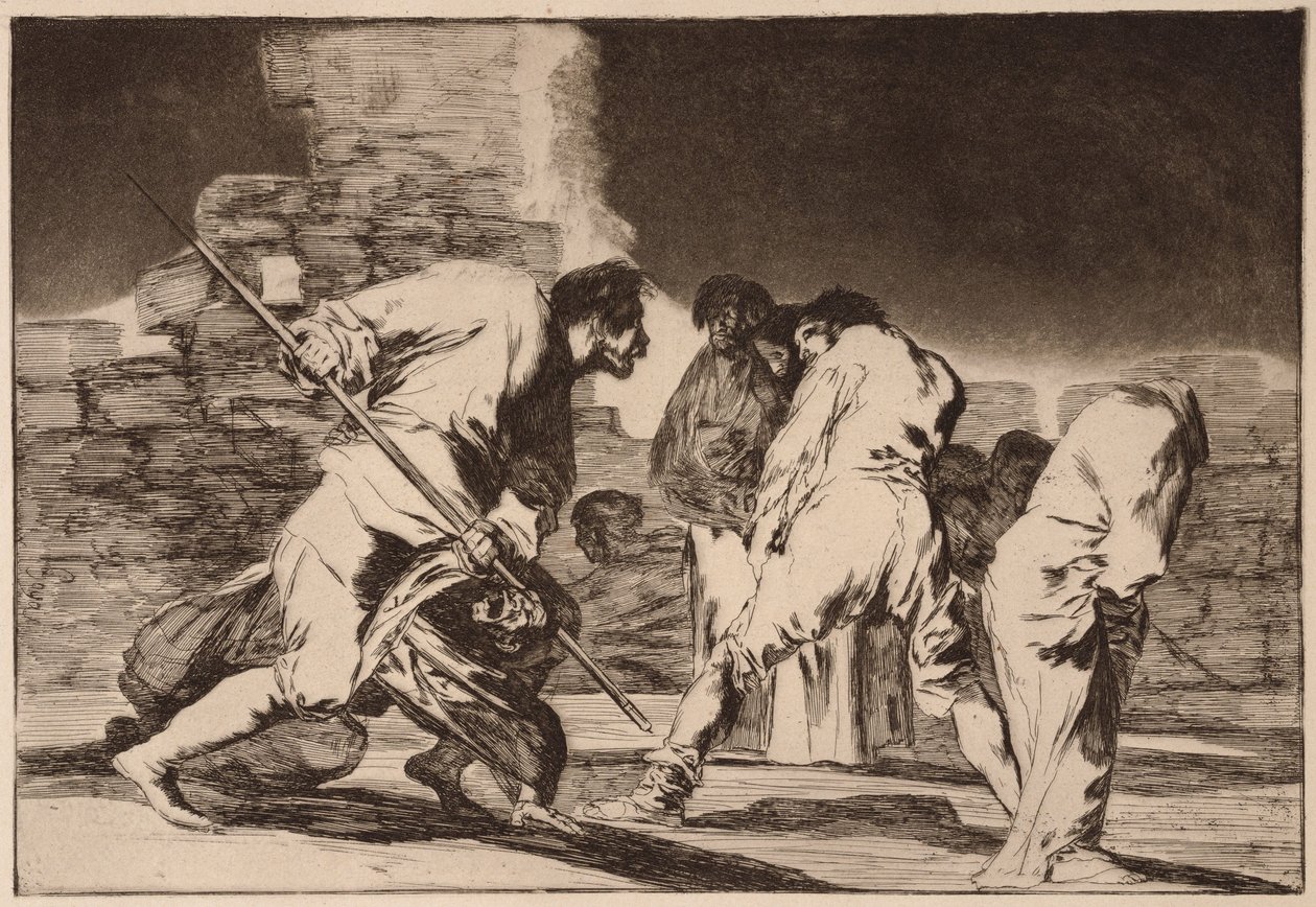 Grusom dårskab (Grusomt Disparate), fra serien Los Disparates af Francisco de Goya