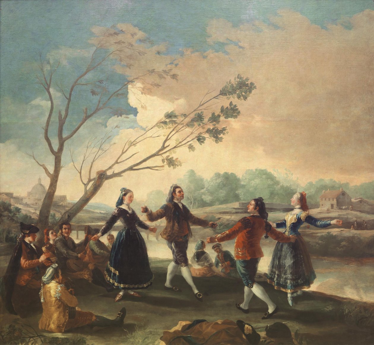 Dans på bredden af floden Manzanares, 1777 af Francisco de Goya