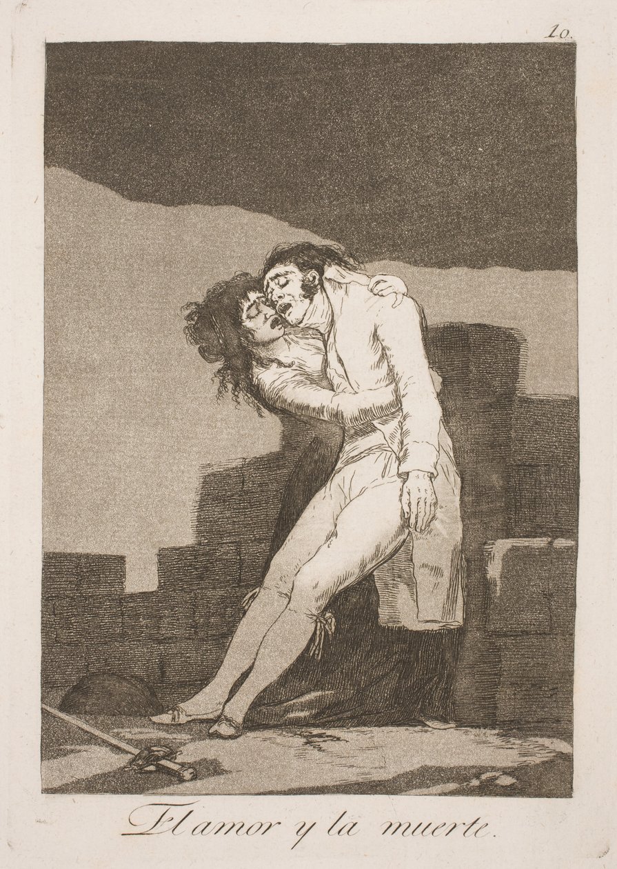 Døden og kærligheden af Francisco de Goya
