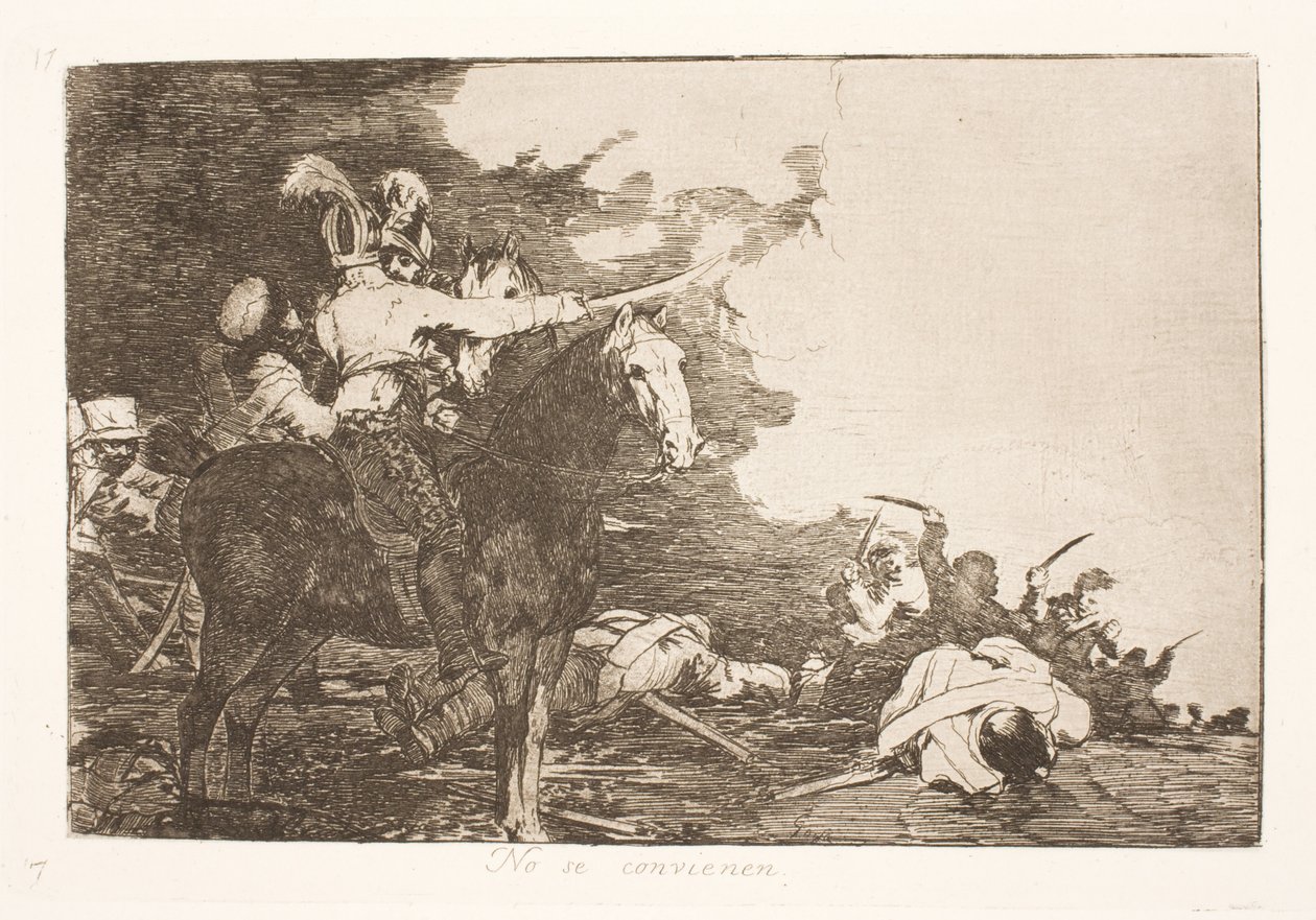 De kan ikke blive enige (17) af Francisco de Goya